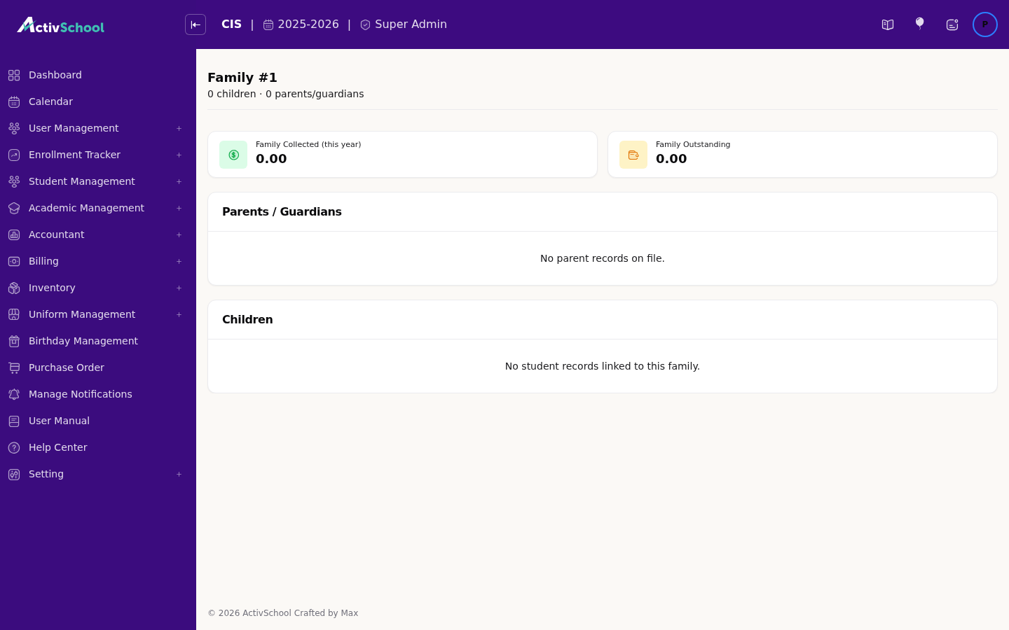 Screenshot of Family